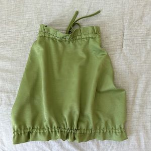 Shein crop top ties behind neck and also around mid drift.